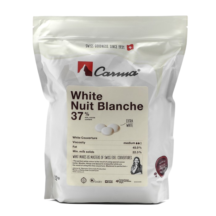Белый шоколад Carma White Nuit Blanche, 37% какао, 1,5 кг