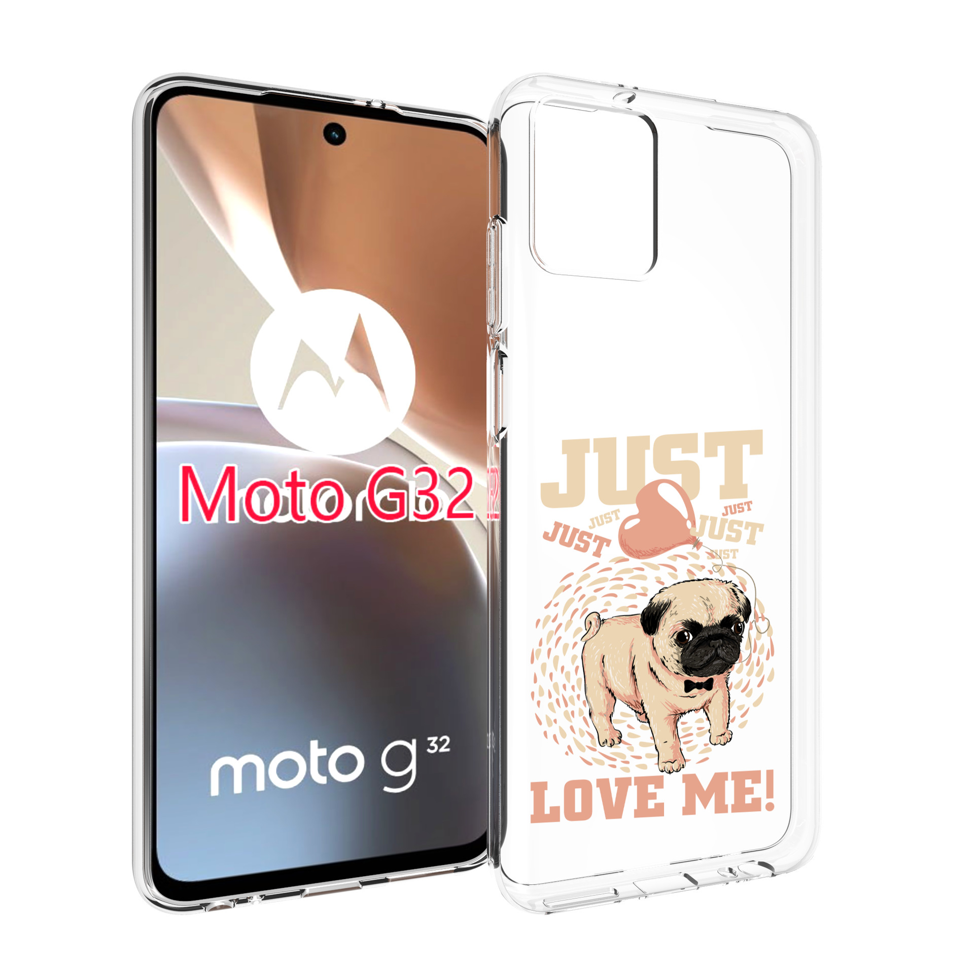 

Чехол MyPads Люби меня для Motorola Moto G32, Прозрачный, Tocco