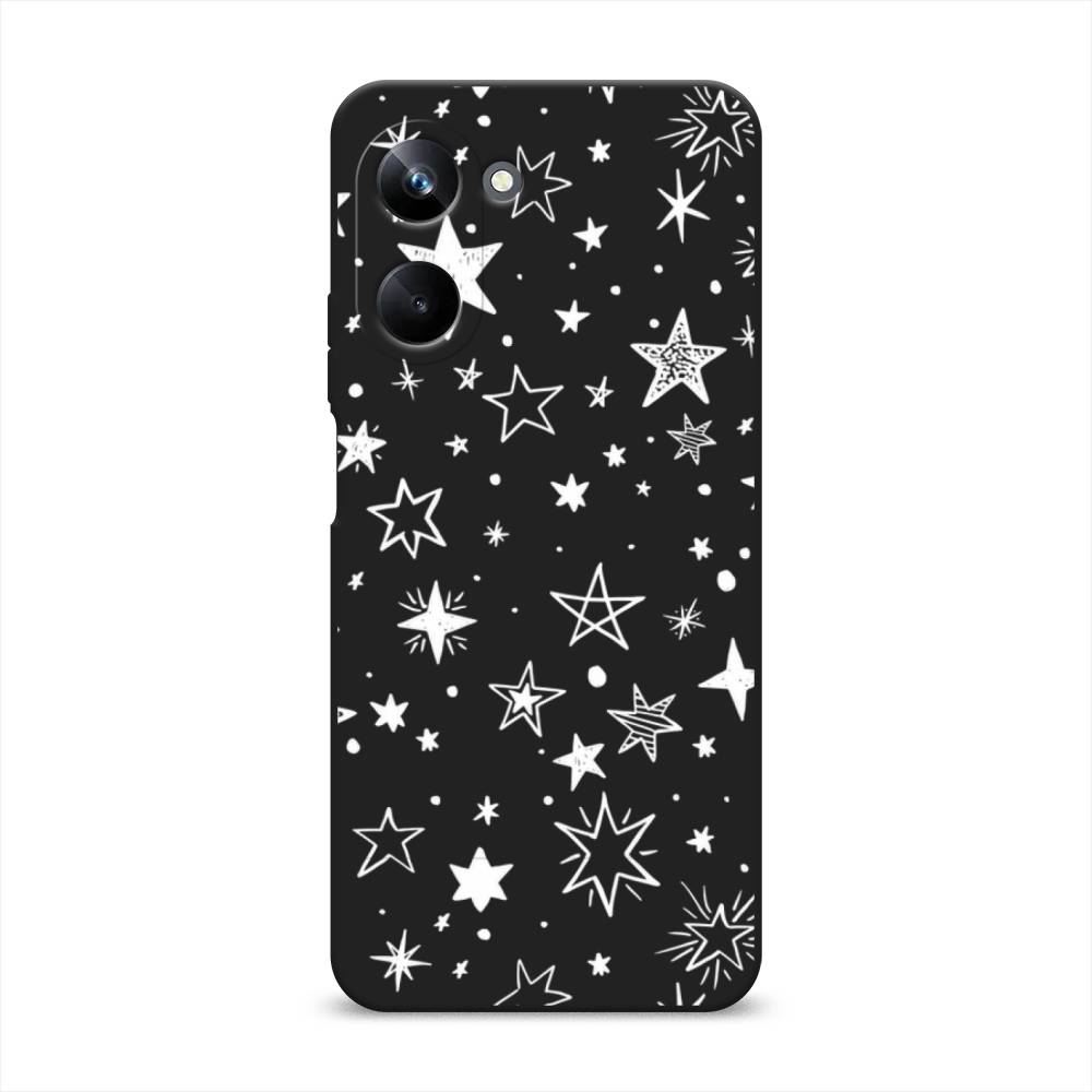 

Чехол Awog на Realme 10 Pro "Звездочки графика белая", Прозрачный;белый, 2512552-1