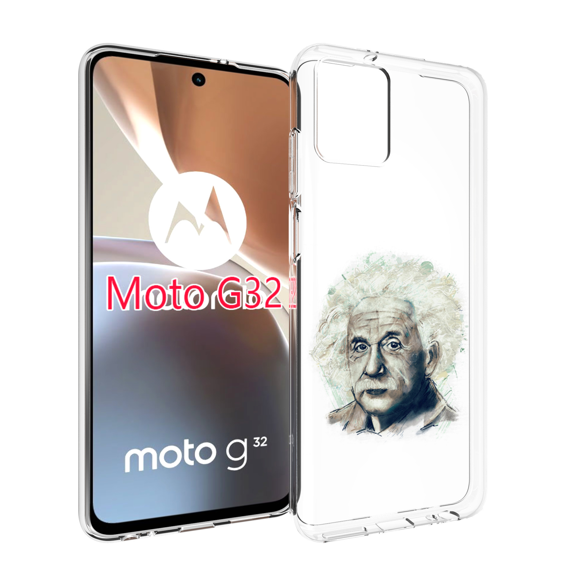 

Чехол MyPads Альберт энштейн для Motorola Moto G32, Прозрачный, Tocco