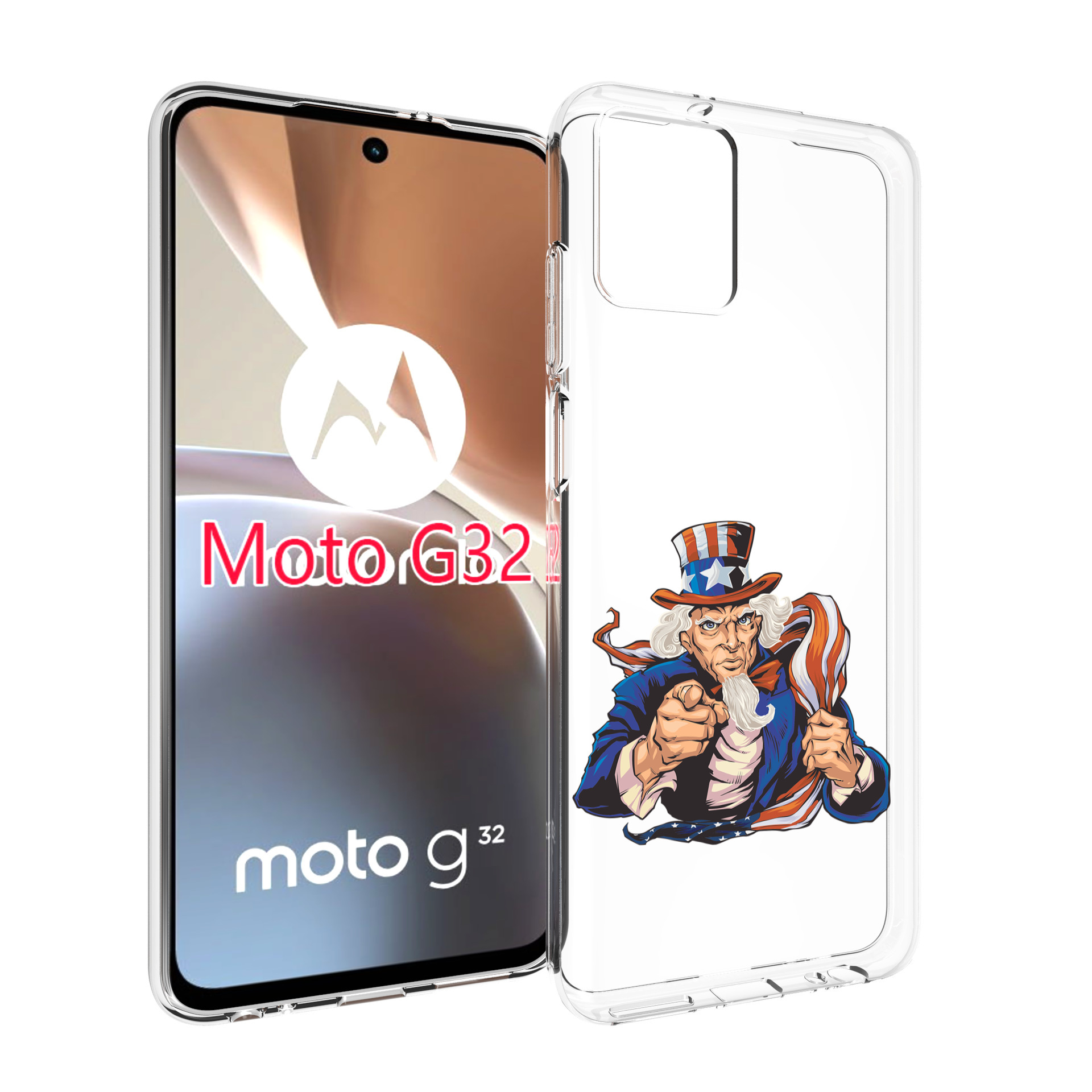 

Чехол MyPads Американский-дед для Motorola Moto G32, Прозрачный, Tocco