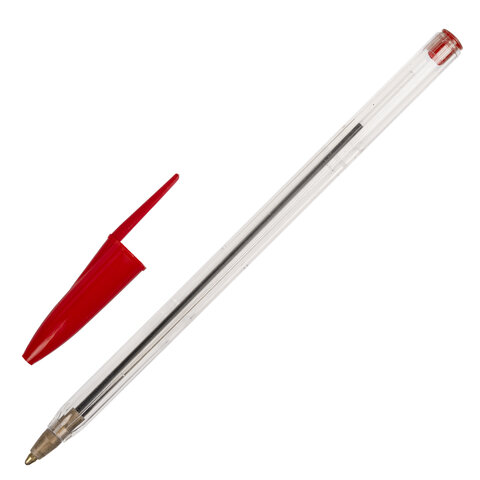 

Ручка шариковая STAFF Basic Budget BP-02, письмо 500 м, КРАСНАЯ, длина корпуса 13,5