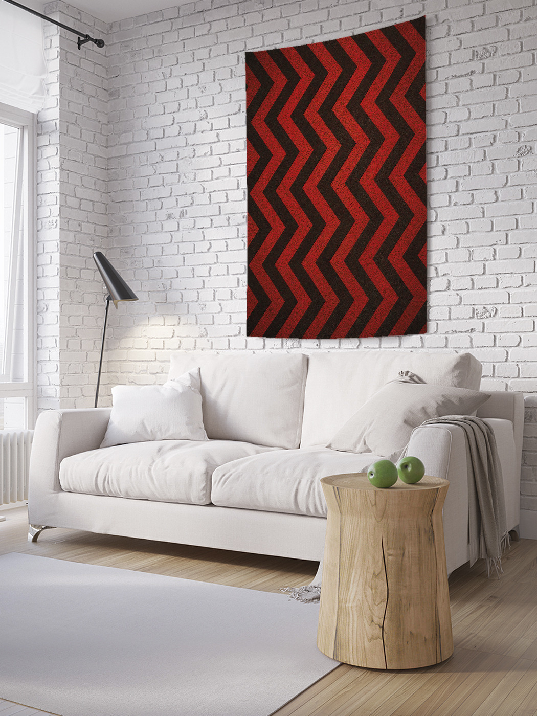 

Вертикальное фотопанно на стену JoyArty Багряный зигзаг 100x150 см, Багряный зигзаг