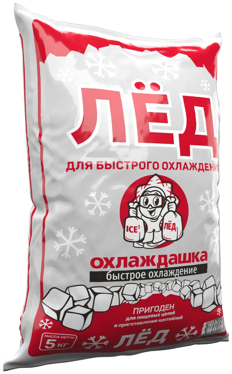 

Лед пищевой Охлаждашка кубиками, 5 кг, Лёд пищевой "Охлаждашка"