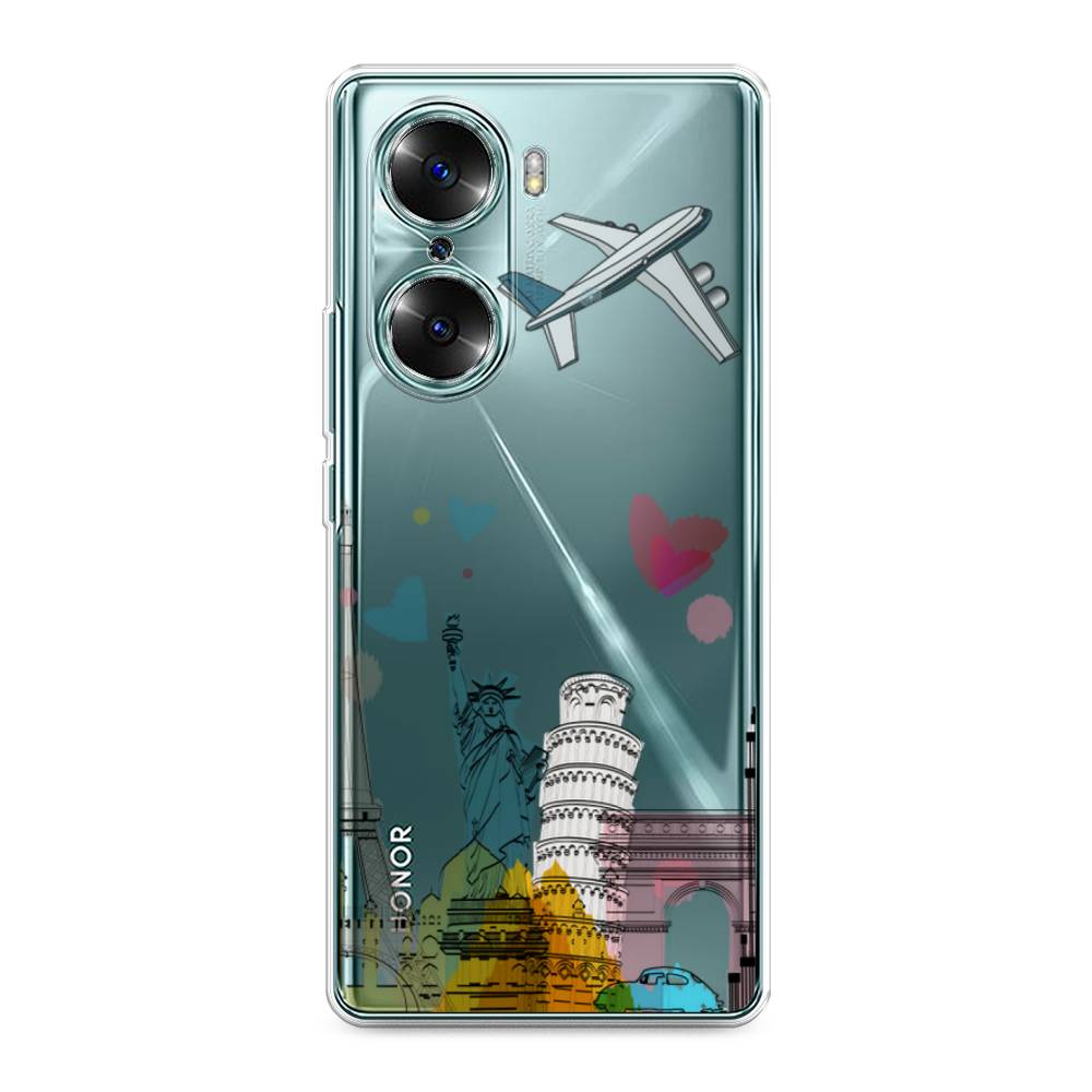 

Чехол Awog на Honor 60 "Самолет путешествий", Разноцветный, 6106650-10
