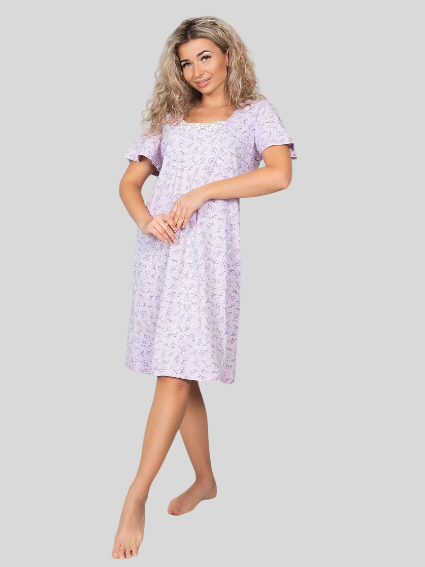 Ночная сорочка женская Brosko 25-0238 фиолетовая 52 RU