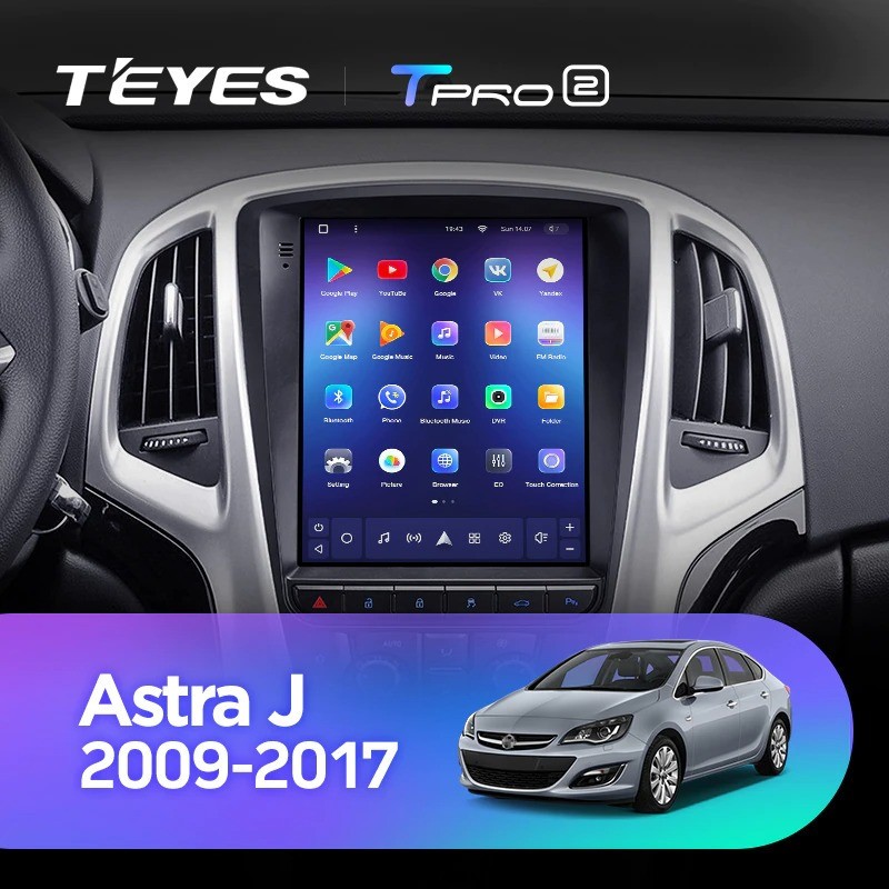 Штатная магнитола Tesla style Teyes TPRO 2 464 Opel Astra J 2009-2017 40800₽