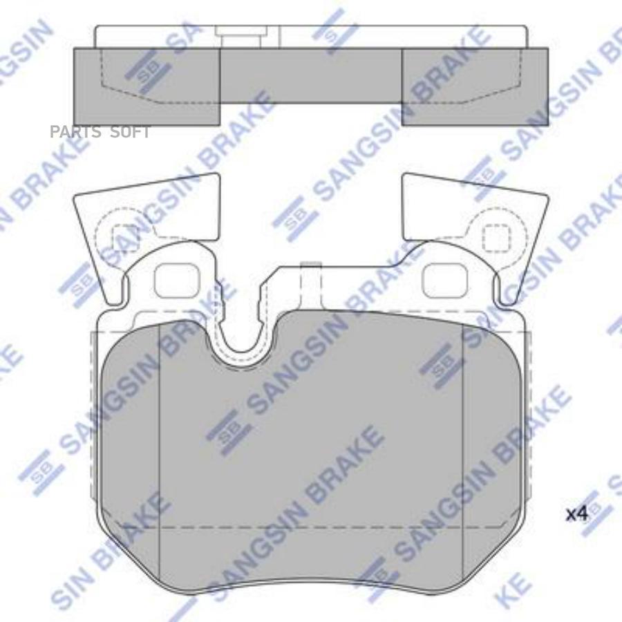 

Тормозные колодки Sangsin brake дисковые SP1792