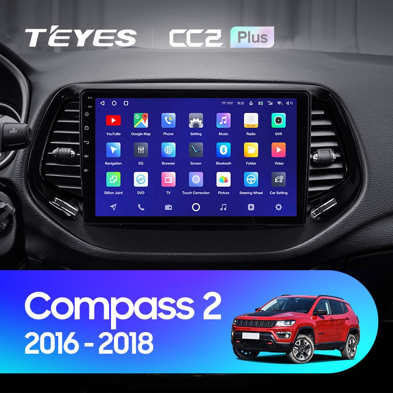 

Штатная магнитола Teyes CC2 Plus 4/32 Jeep Compass 2 MP (2016-2018), CC2 Plus