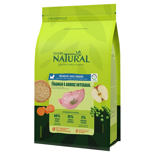 Сухой корм для собак Guabi Natural, для малых пород, цыпленок, рис, 2,5 кг