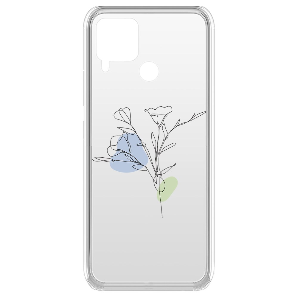 

Чехол-накладка Krutoff Clear Case Эустома для Realme C15