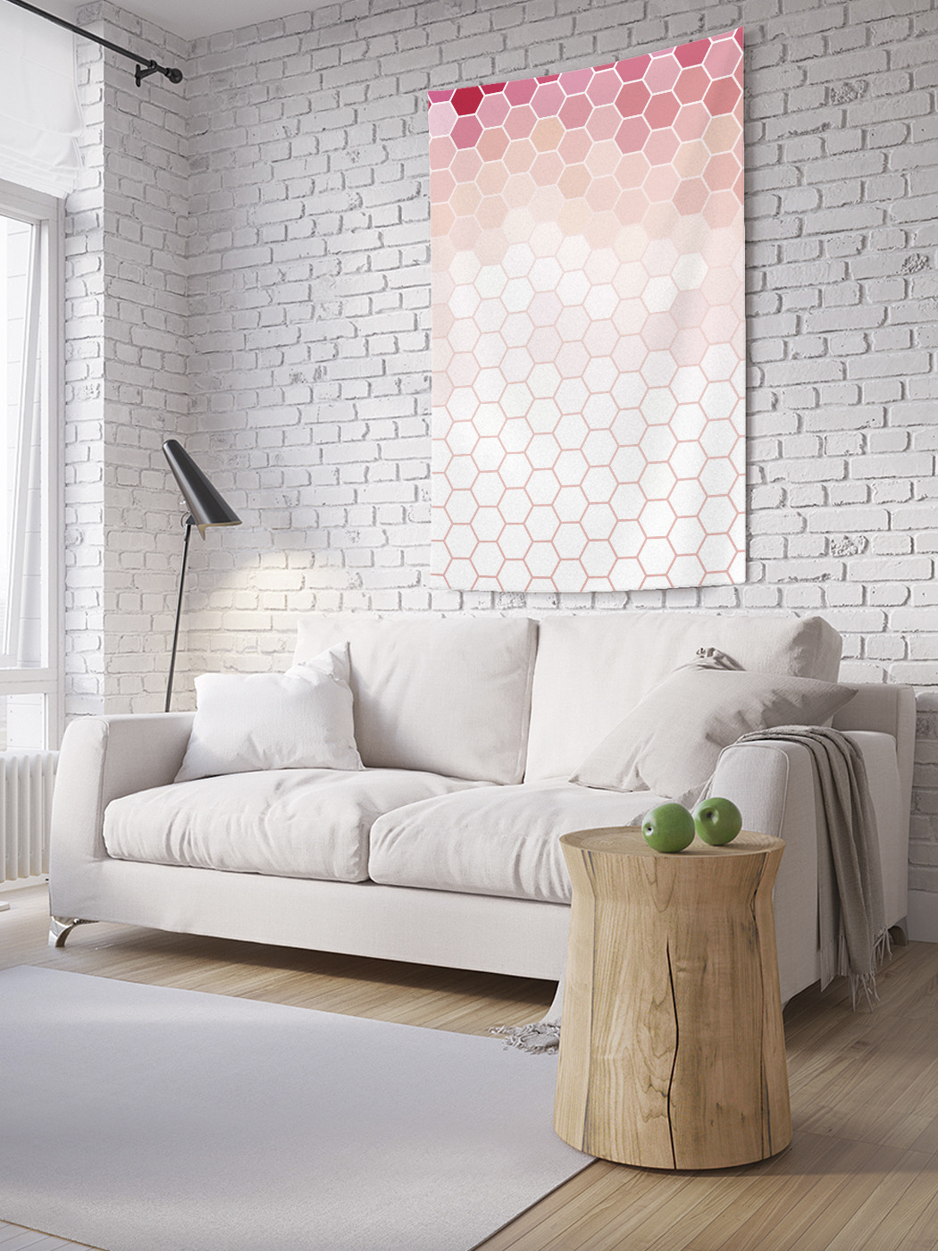 

Вертикальное фотопанно на стену JoyArty Градиентные соты 100x150 см, Градиентные соты