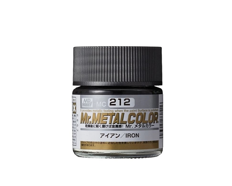 

Краска акриловая на специальном разбавителе MR.HOBBY Mr.Metal Color Iron, металлик, MC-212, Серый металлик