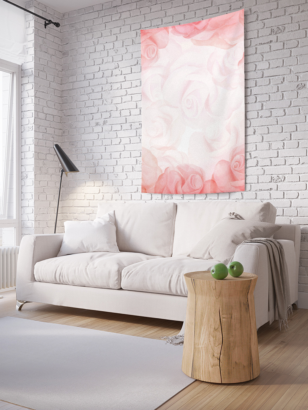 фото Вертикальное фотопанно на стену joyarty "обрамление розами", 100x150 см