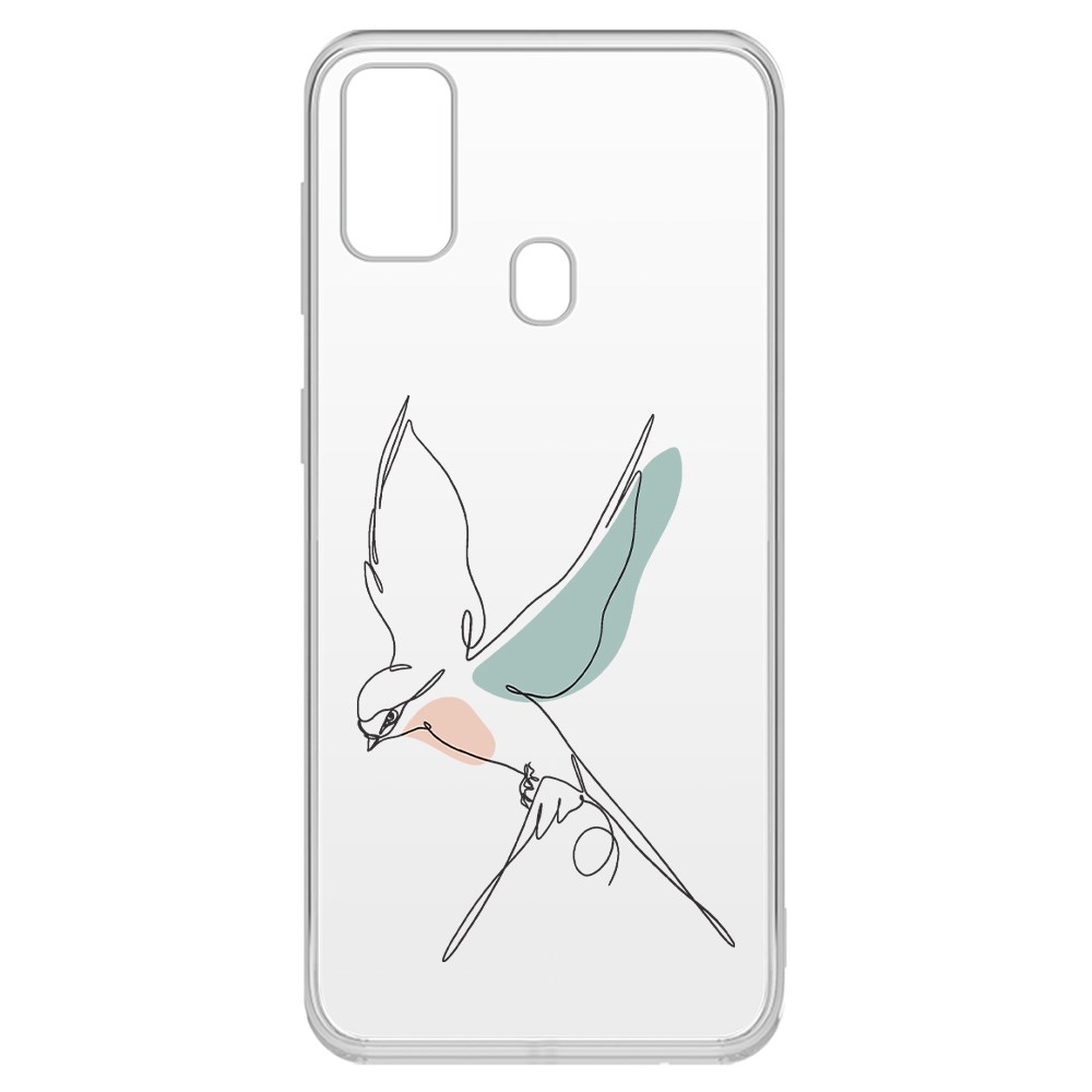 фото Чехол-накладка krutoff clear case полет для samsung galaxy m30s