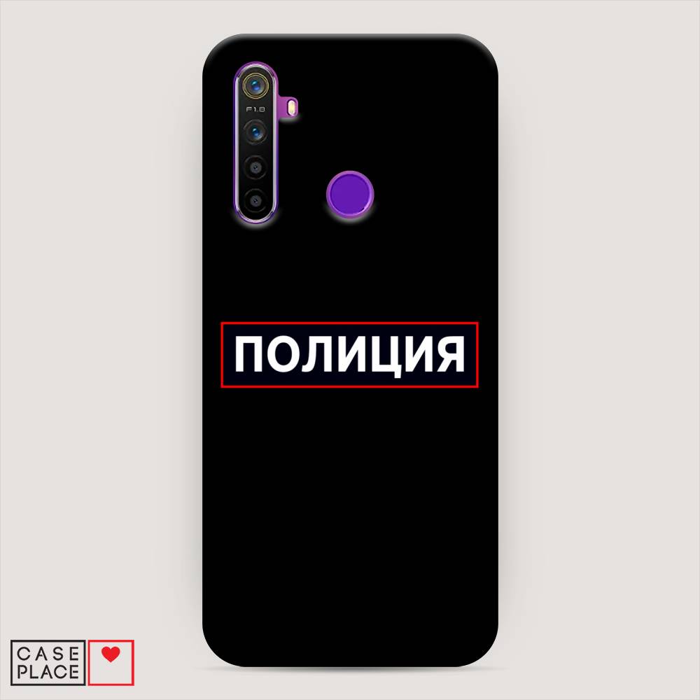 фото Пластиковый чехол "police logo" на realme 5 awog