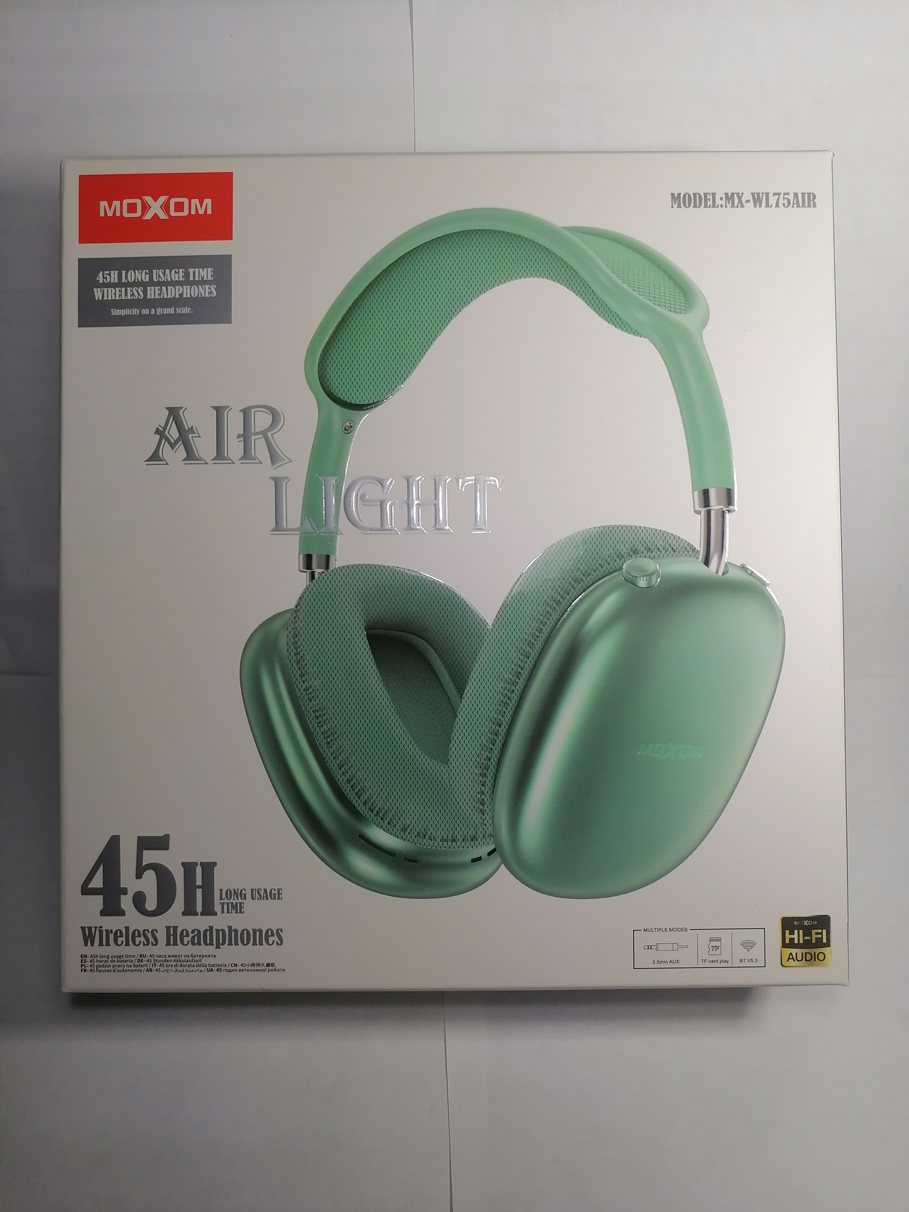 

Беспроводные наушники Moxom MX-WL75AIR Green, MX-WL75AIR
