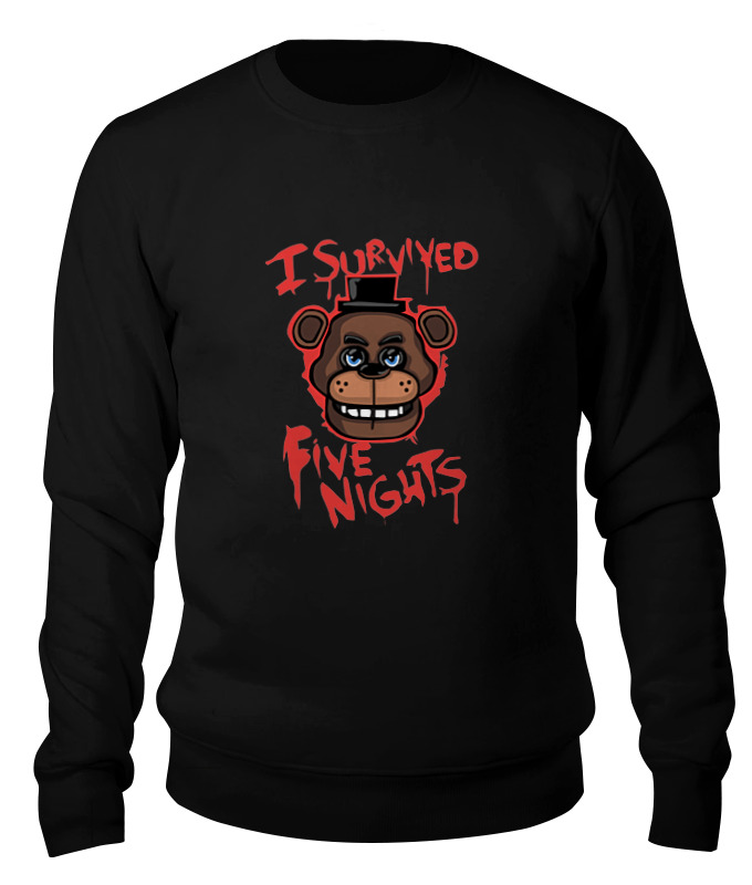 

Свитшот унисекс Printio Five nights at freddy черный L, Five nights at freddy