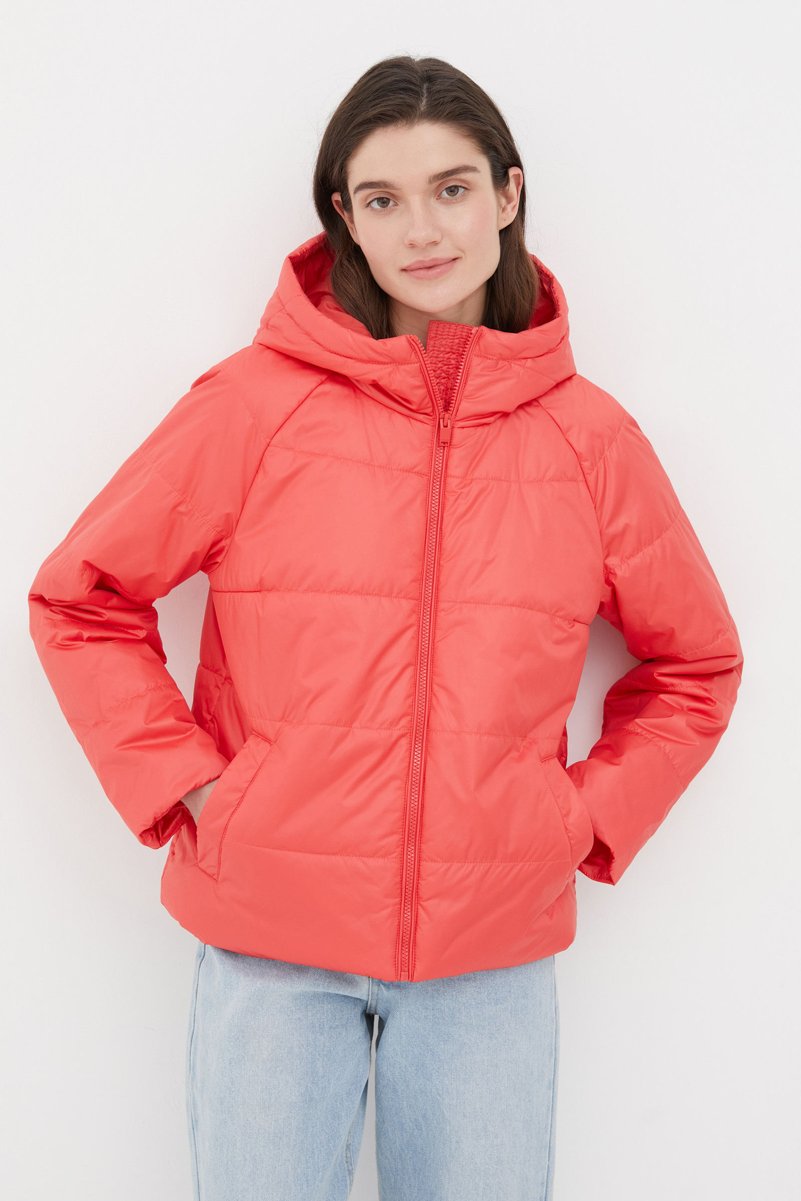 фото Куртка женская finn flare b21-12067 розовая 2xl