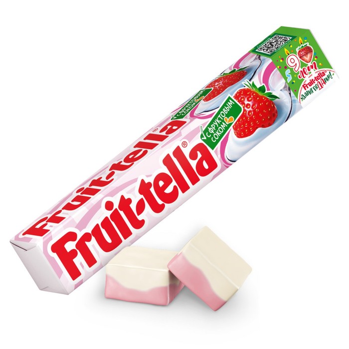 Жевательная конфета Fruittella, Клубничный йогурт, 42,5 г