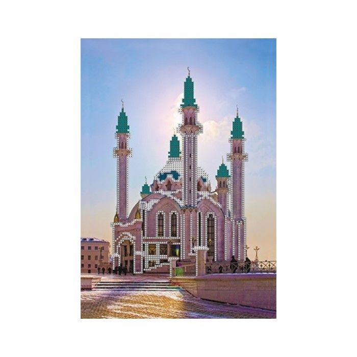фото Gamma для вышивания бисером 39х30 см, obb-0102 "мечеть кул шариф" гамма