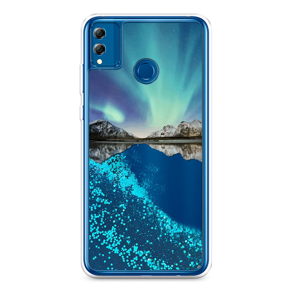 

Чехол Awog на Honor 8X "Горное озеро и сияние", Разноцветный, 66793-1