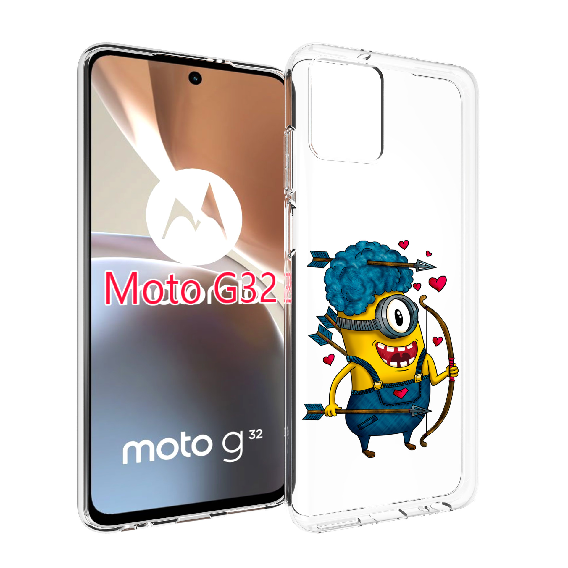

Чехол MyPads Миньон купидон для Motorola Moto G32, Прозрачный, Tocco