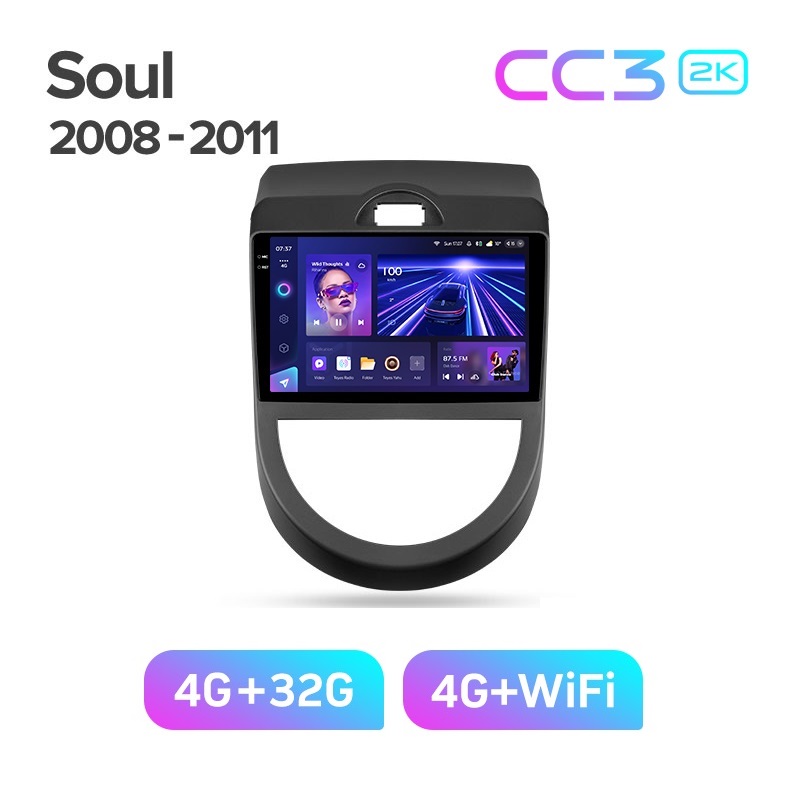 Магнитола TEYES KIA SOUL 1 2008-2014 г CC3 2K 432 ГБ 3489000₽