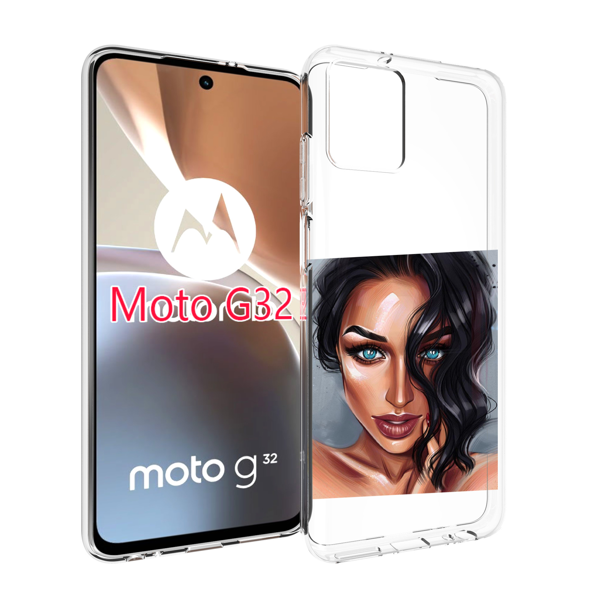 

Чехол MyPads Брюнетка для Motorola Moto G32, Прозрачный, Tocco