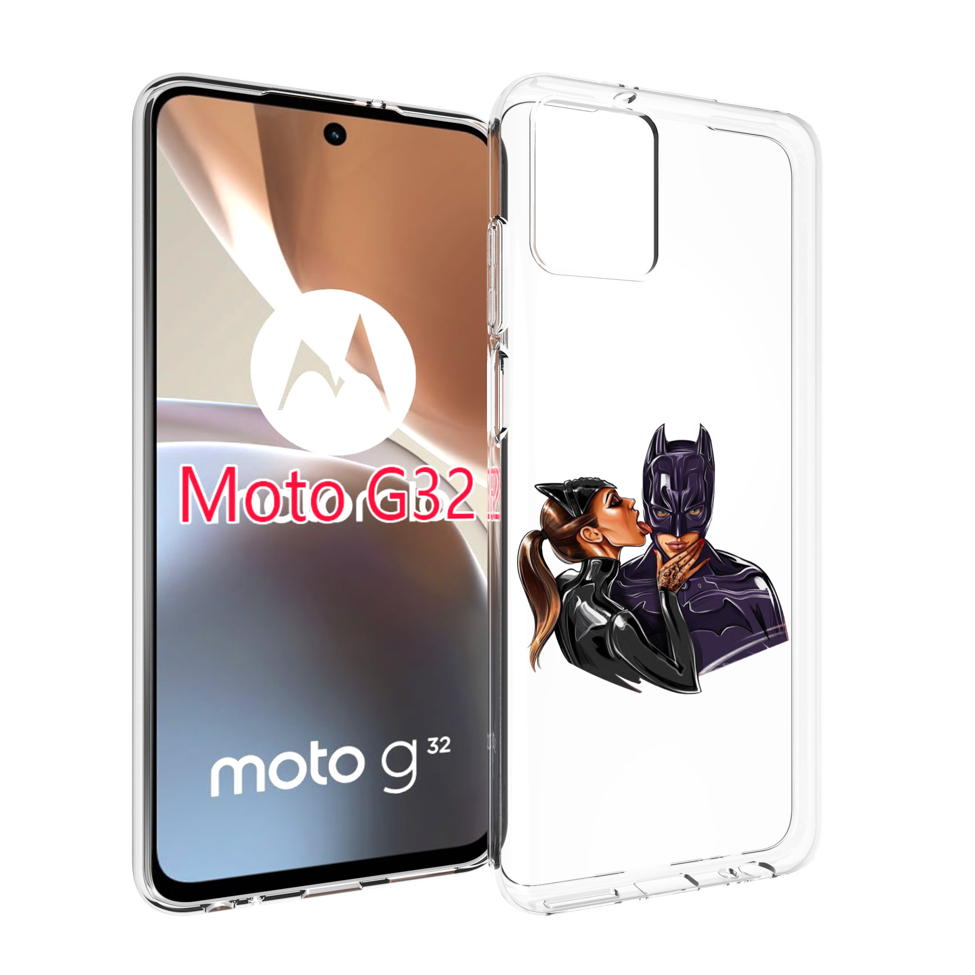 

Чехол MyPads Бэтман для Motorola Moto G32, Прозрачный, Tocco