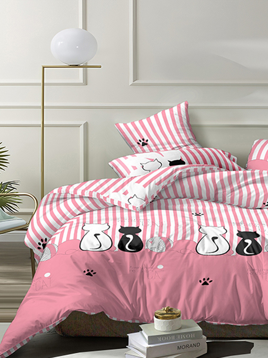 

Простынь на резинке Simple House Amici 90х200 см, Розовый