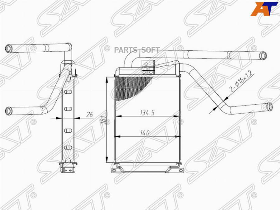 

Радиатор Отопителя Салона Daewoo Nexia 08- St-Dw25 Sat арт. STDW25395A0