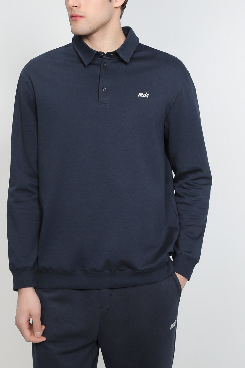 

Лонгслив мужской MARCO DI RADI MDR230112180-205 синий 3XL, MDR230112180-205