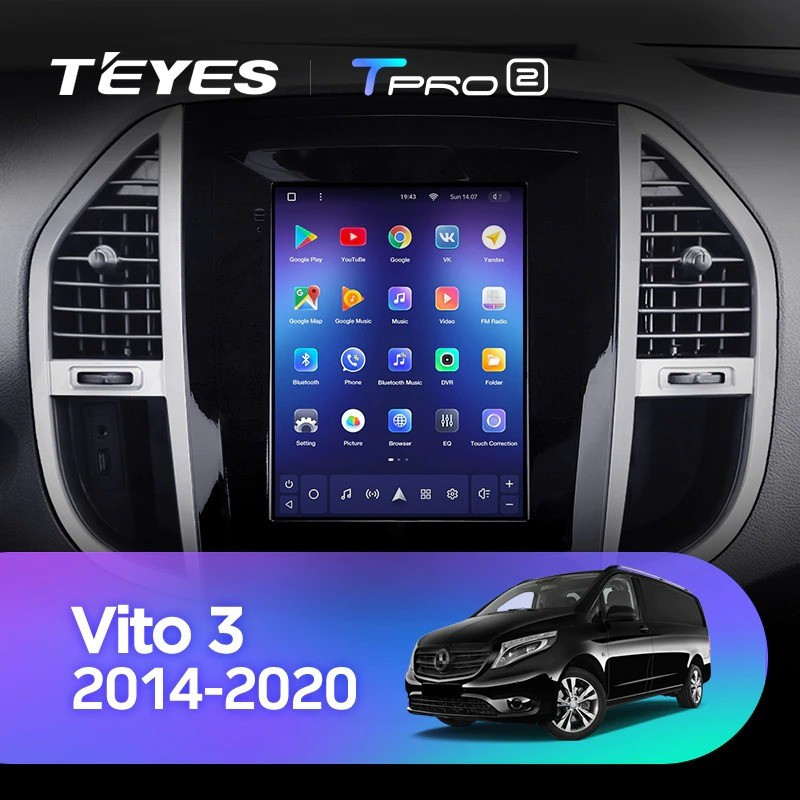 

Штатная магнитола Tesla style Teyes TPRO 2 4/32 Mercedes Benz Vito 3 W447 2014-2020, TPRO2
