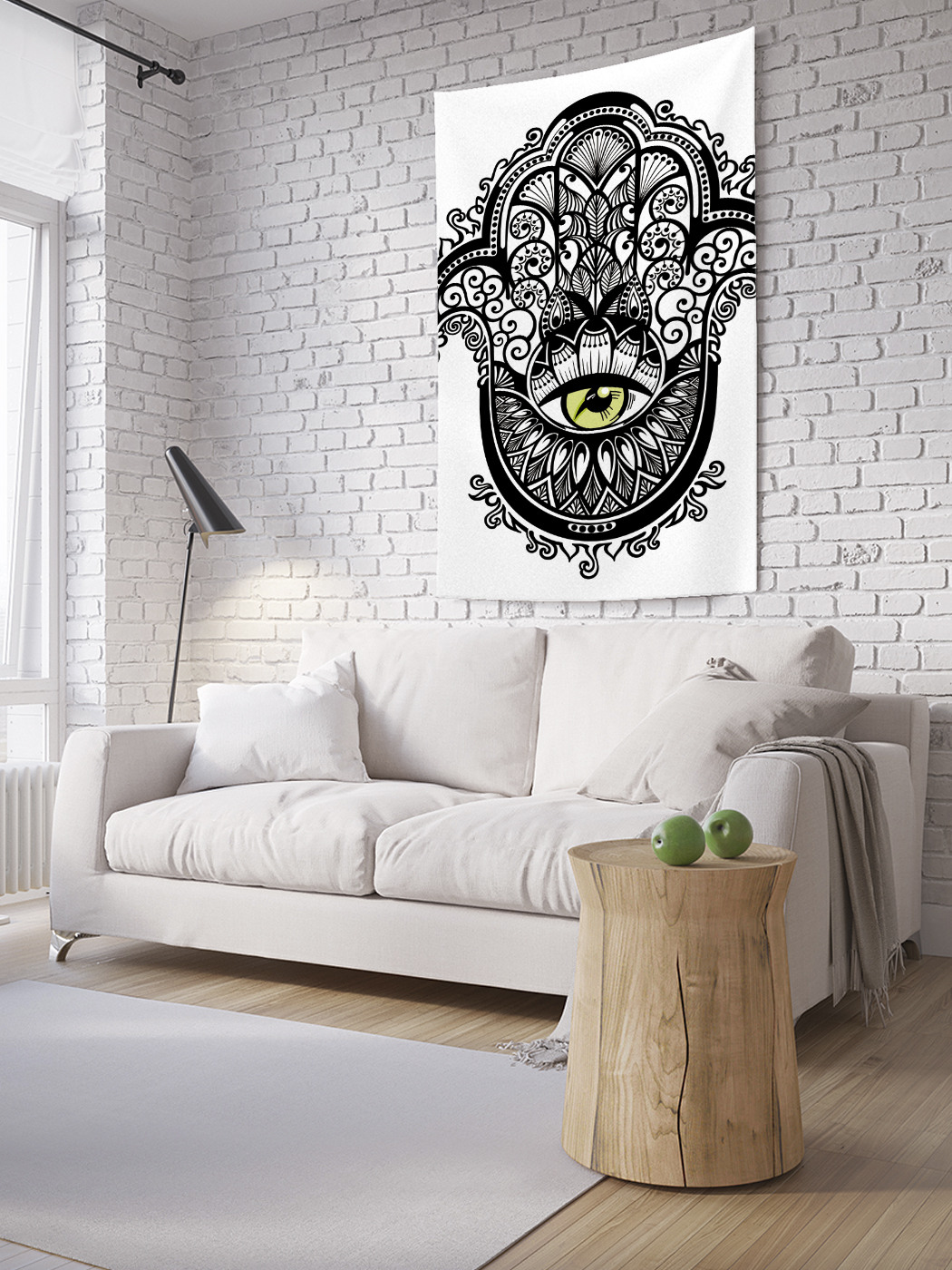 

Вертикальное фотопанно на стену JoyArty Монохромная хамса 100x150 см, Монохромная хамса