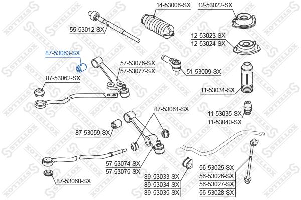 

Сайлентблок STELLOX 8753063SX