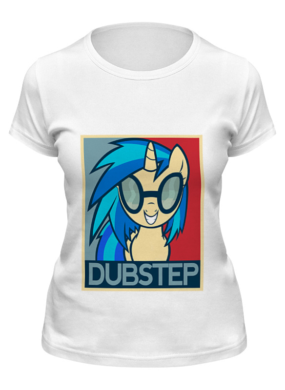 

Футболка женская Printio Пони dubstep белая M, Белый, Пони dubstep