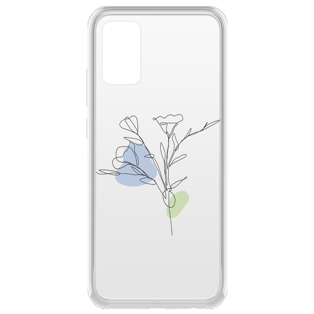 фото Чехол-накладка krutoff clear case эустома для samsung galaxy a02s (a025)