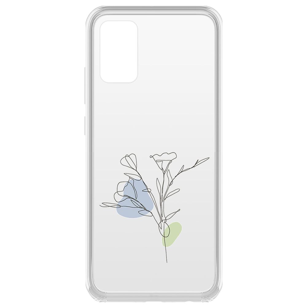

Чехол-накладка Krutoff Clear Case Эустома для Samsung Galaxy A02s (A025), Прозрачный