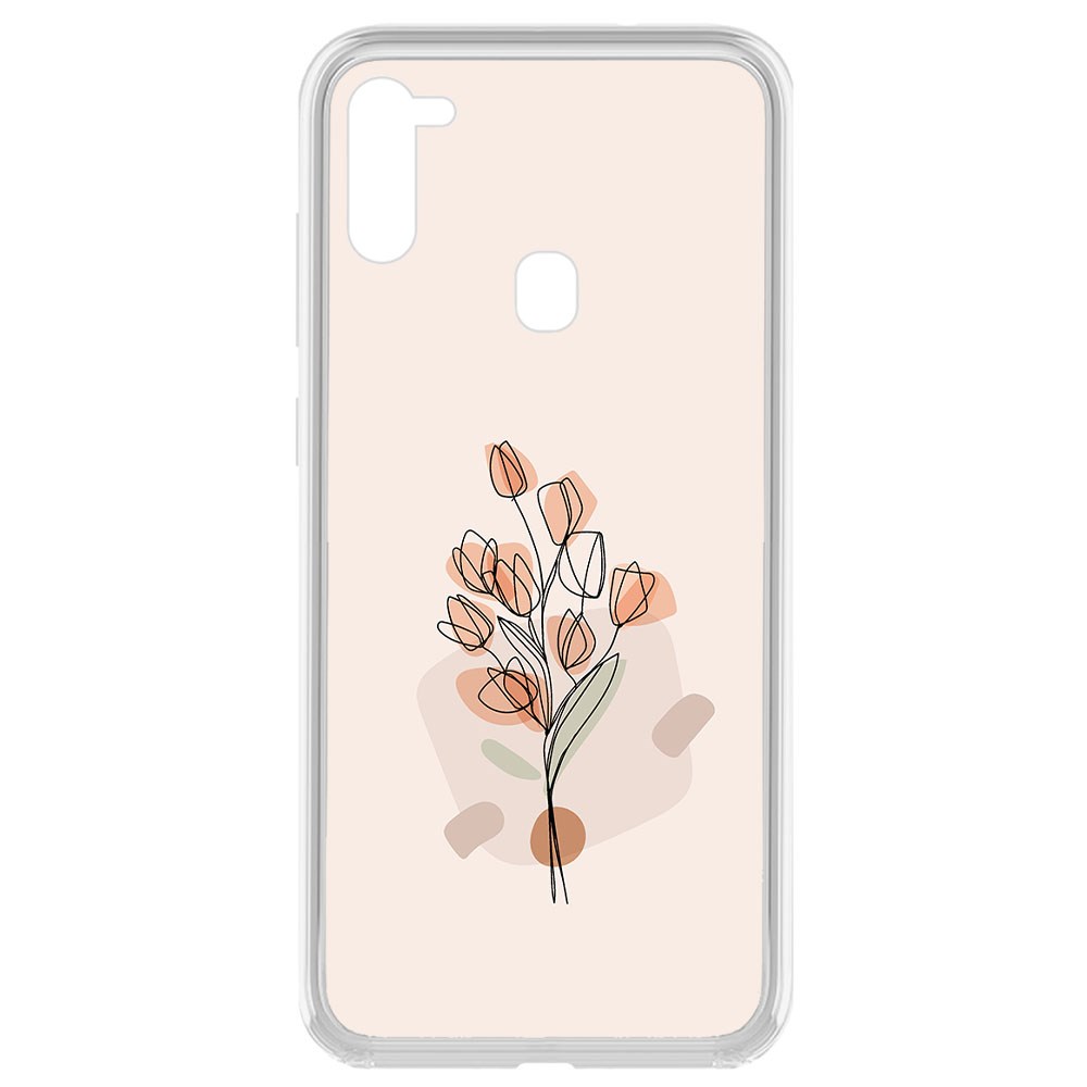 фото Чехол-накладка krutoff clear case букет тюльпанов для samsung galaxy a11 (a115)