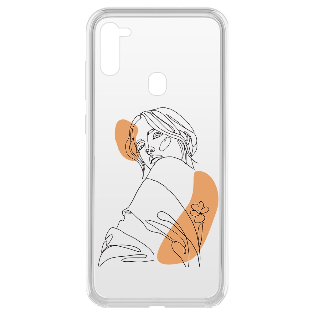 фото Чехол-накладка krutoff clear case загадка для samsung galaxy a11 (a115)