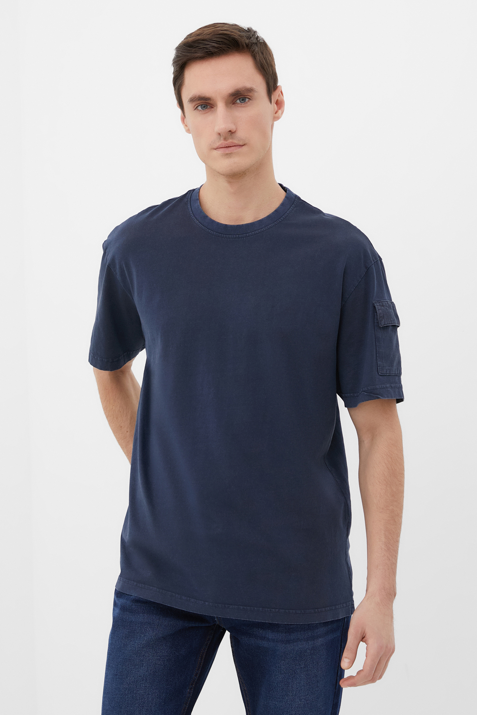 

Футболка мужская Finn Flare BAS-20038 синяя 3XL, BAS-20038