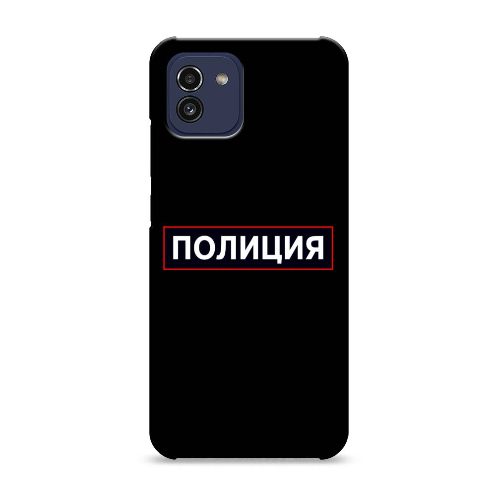 фото Пластиковый чехол "police logo" на samsung galaxy a03 awog