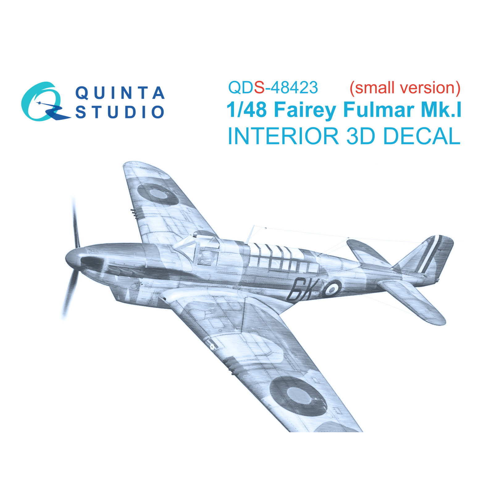 

3D Декаль Quinta Studio интерьера кабины Fairey Fulmar Mk I QDS-48423, Цветной