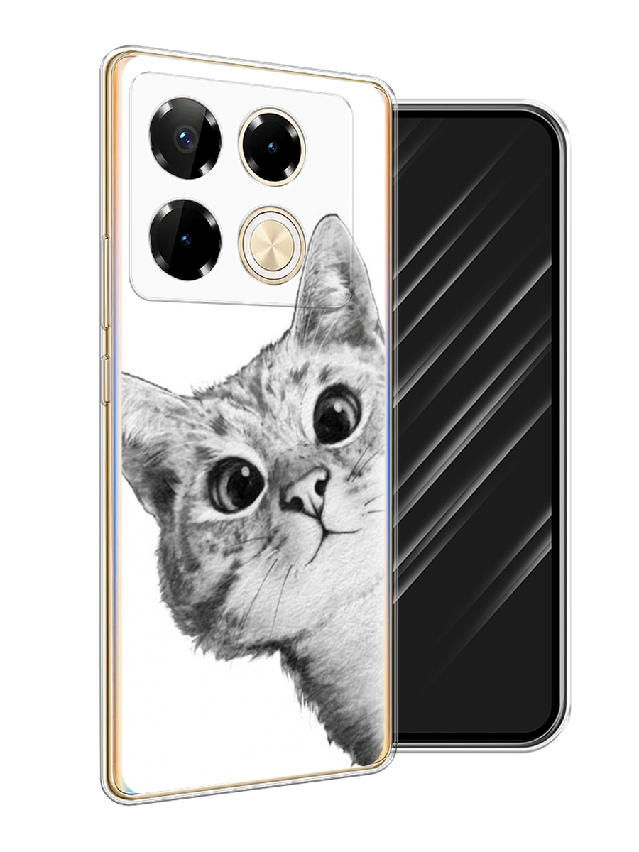 

Чехол Awog на Infinix Note 40 Pro "Кот рисунок черно-белый", Черный, 3105750-1