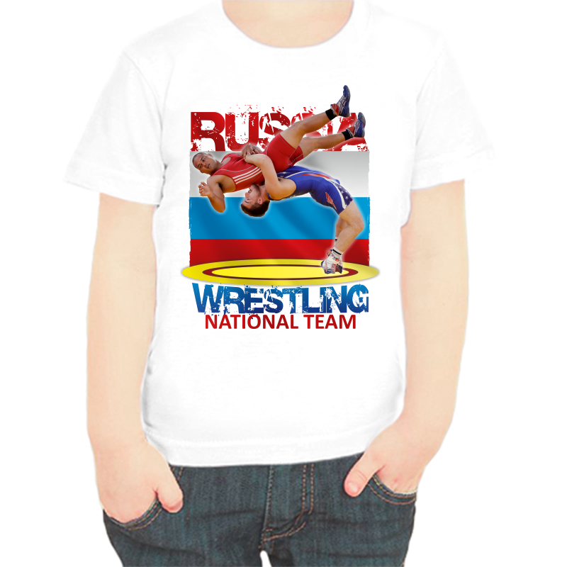 

Футболка мальчику белая 28 р-р russia wrestling national team, Белый, fdm_wrestling_national_team