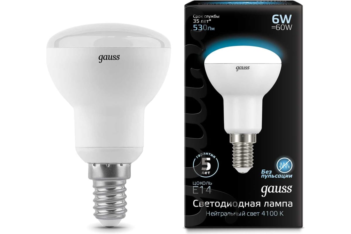 

Упаковка ламп LED GAUSS E14, рефлектор, 6Вт, R50, 10 шт. 106001206, Упаковка ламп LED GAUSS E14, рефлектор, 6Вт, R50, 10 шт. [106001206]