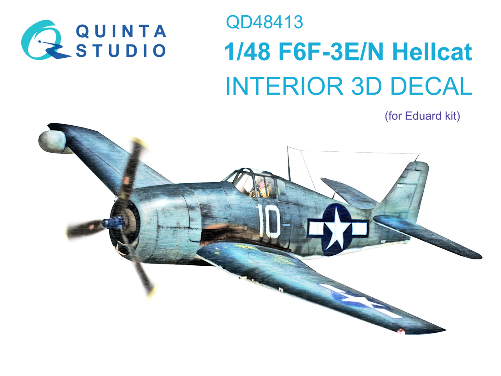 3D Декаль Quinta Studio интерьера кабины F6F-3E/N Hellcat QD48413