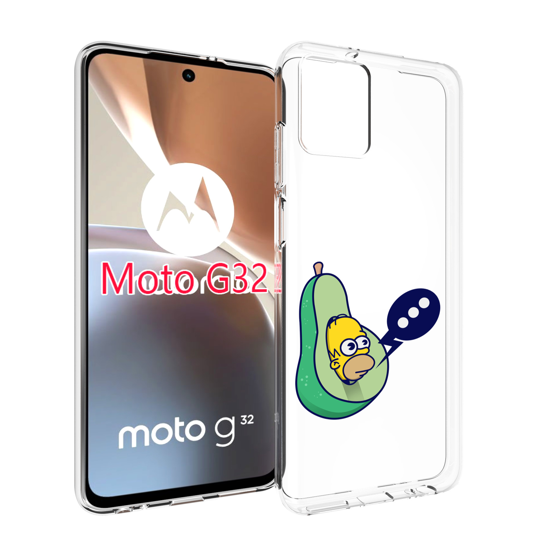 

Чехол MyPads Гомер-авокадо для Motorola Moto G32, Прозрачный, Tocco