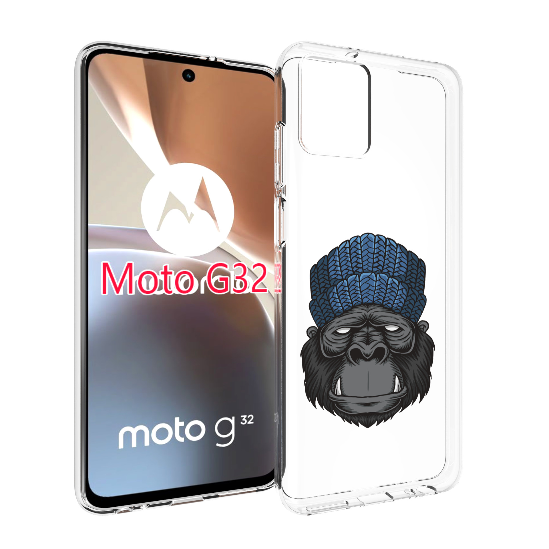 

Чехол MyPads Горила для Motorola Moto G32, Прозрачный, Tocco